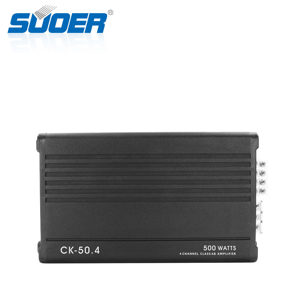 Suoer CK-50.4 1discount full frequency class ab 4 channel 12v 500w mini car amplifier